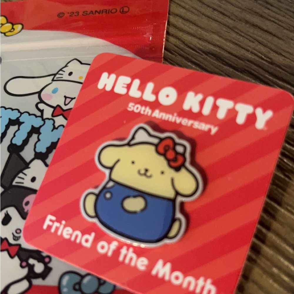 Sanrio Friend of the month Pompompurin pin 50th anniversary